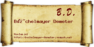 Büchelmayer Demeter névjegykártya
